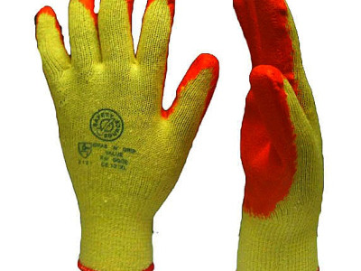 Gloves Latex Grab N Grip. Size 8 Orange