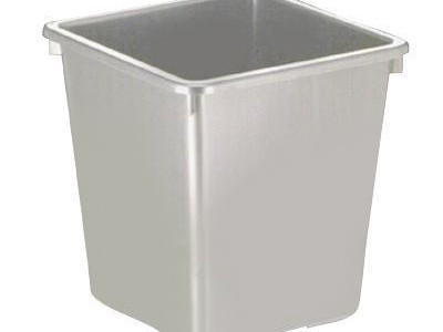 Waste Bin - Square. H360 x W300 x W300mm. 27L Capacity. Black. Pack of 12