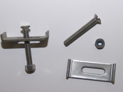 Fitting & Installation Hardware, Bolt/Nut/Saddle Clip, Stainless Steel, M8 x 60mm