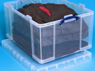 Really Useful Box - Clear. H430 x W620 x D810mm. 145 Litre Capacity