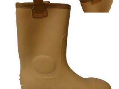 Rigger Boot Fleece Lined PVC with Steel Toecap & Midsole. Size 5 Tan
