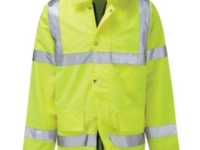 Jacket High Visibility Long Quilted. Small Yellow