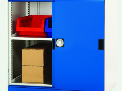 Sliding Door Cupboard with 2 Shelves. H1000xW1050xD650mm. 40021138.11V