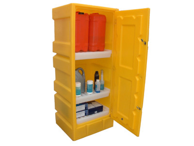 Bunded Cupboard PE 3 Shelf 65cm x 57cm x 165cm
