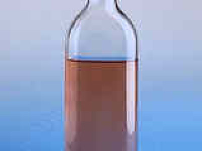 Bottle Medical Flat 150ml Soda Lime Glass With R3/24 Black Urae Cap (pk/20)
