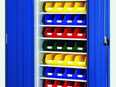 Standard Duty Cupboard With Bins & 11 Shelves - 48 x No3. H2000 x W800 x D325mm