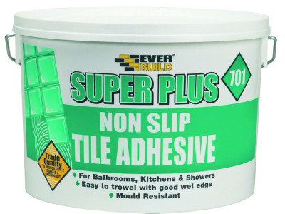 Super Plus Non Slip Tile Adhesive Off White 5 Litres 701 Everbuild