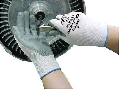 Lightweight Nylon/Nitrile Gloves - Polyco Matrix F Grip. Size 8 (Pack of 12)