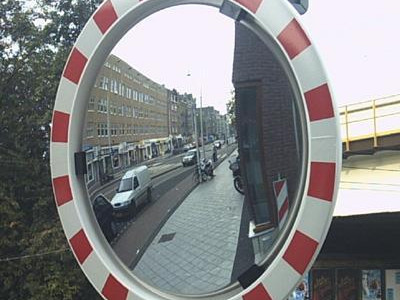 Traffic Mirror - Rectangular & Polycarbonate. 600 x 800mm. 15m Viewing Distance