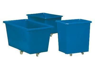 Tapered Mobile Container Truck. H810 x L735 x W570mm. 225L Capacity