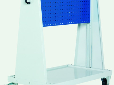 Perfo Trolley - 1 Perfo & 1 Louvre Panel. H1200 x W1000 x D650mm