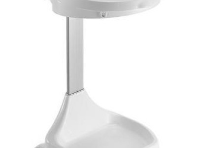 Plastic Sack Holder - Semi Mobile (2 Wheels) White TTS. 120 Litre Capacity