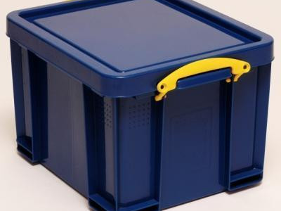 Really Useful Box - Blue. H310 x W390 x D480mm. 35 Litre Capacity