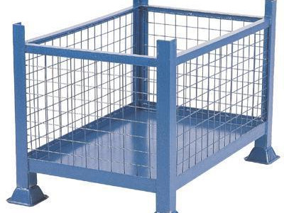 Metal Box Pallet - Mesh Sides 3 Fixed, 1 Detachable 500Kg Capacity 915x610x610mm