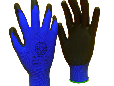 Gloves PU Ultralight Coated Lined. Size 10 Black/Blue