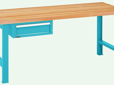 Workbench-Two Legs & Drawer. Beech Worktop. L1500xD800xH850mm. 59.189.0100.