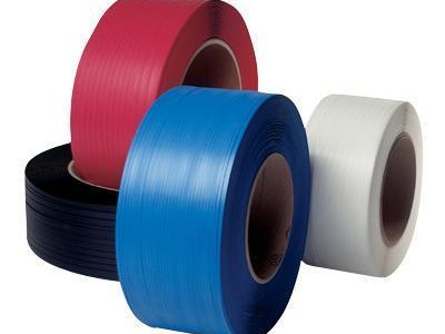 Polypropylene Machine Strapping. 130kg BreakStrain. 12mm x 3000m. White (Pack/2)