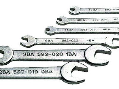 Open End Spanner Mini Set 6pc BA 0 x 2 - 9 x 11 BA Laser