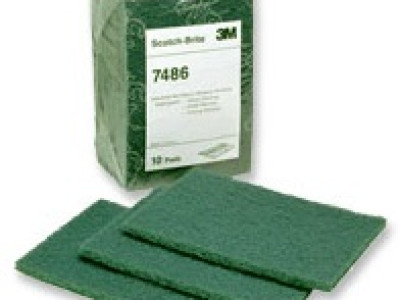 3M 7486 Scotchbrite Dark Green Hand Pads ACRS Box of 30