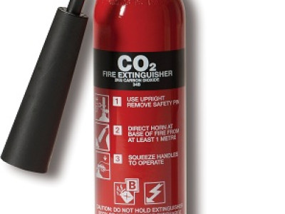 Firechief XTR 2kg CO2 Fire Extinguisher. H500 x Dia 117mm.