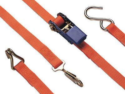 Spanset Freight Lashing 25mm Wide. Light Duty. 2 Part w Wire Hooks End - EWL 4m