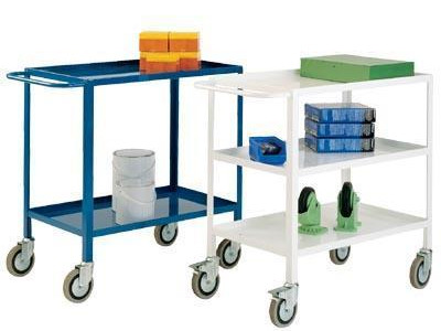 Tray Trolley 2-Shelf White HxLxW 840 x895 x 465mm