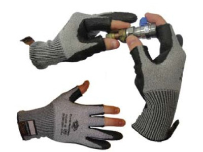 Gloves PU Palm Coated 3Digit Taeki Panther Grey/Black Size 10