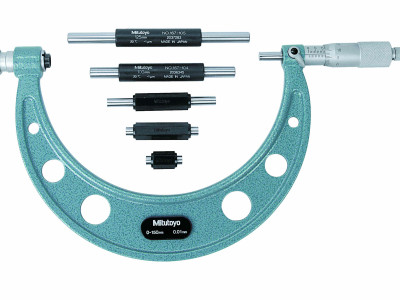 Micrometer Outside with Interchangeable Anvil (4) 0-100mm Mitutoyo