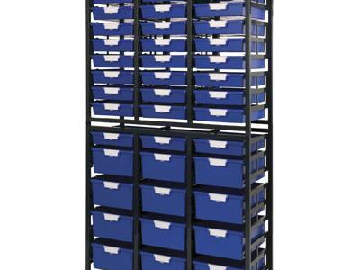Static Storage Rack - A4 Trays. H1910 x W1100 x D455mm