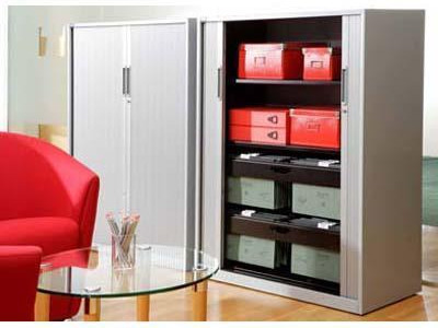 Tambour Storage Unit - Side Opening. H1980 x W1000 x D475mm.