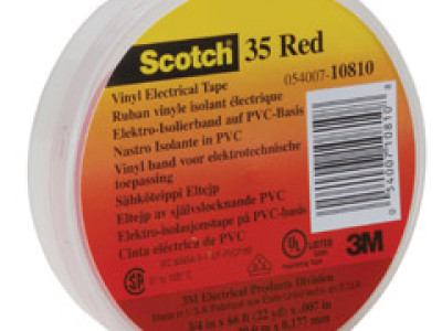 Tape Electrical Vinyl Scotch S35 Red 19mm x 20m