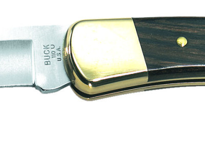 Hunter Knife Folding 95mm Finger Grooved Handle Buck