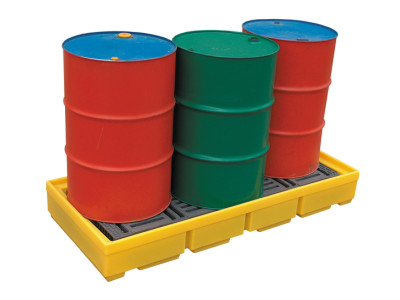 Spill Pallet PE 3 Drum 179cm x 78cm x 24cm