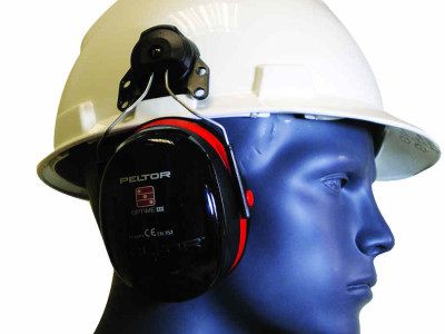 Ear Defenders Helmet Mounted Optime 3 RedBlack H540P3E-Peltor.
