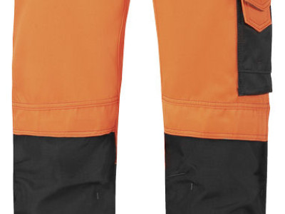 Trousers Hi Vis-Snickers. Black & Orange. Waist: 35
