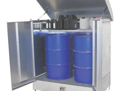 Drum Storage with Galvanised Door - 2x200Ltr. 1437x1015x1514mm