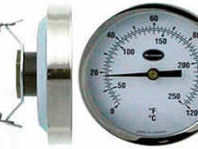 Hvac Clip-On Thermometer, 0 To 120 Deg C