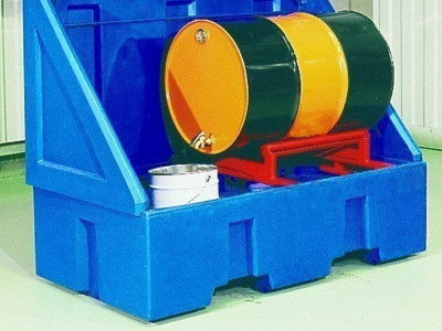 Spill Pallet PE 2 Drum Hard-top with Shelf 163cm x 94cm x 142cm