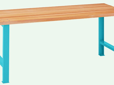 Workbench-Two Legs. Beech Worktop. L2000xD800xH850mm. 88.143.0100.