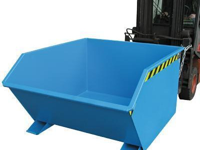 Self-Tipping Skip (Low Height) - 1000kg Capacity. L1440 x W780 x H680mm. Orange