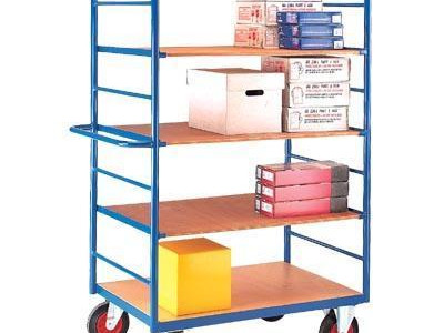 Shelf Trolley With Push Bar - 4 Shelf. LxWxH 1400x820x1780mm