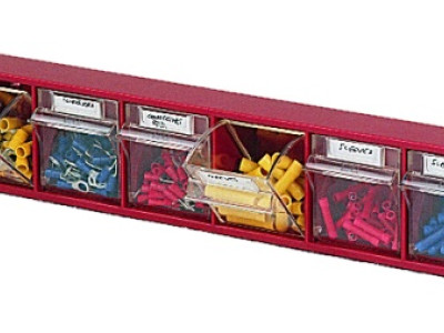 Transparent Tilt Box - Madia 1. 9 Compartments. W600xD68xH78mm (Pk3)