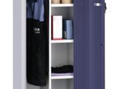 Equipment Locker. H1800 x W450 x D450mm. Light Grey Body/Blue Door