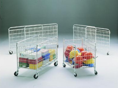 Mesh Trolley - Folding. Folded Length 1160mm, Unfolded 600mm. 150kg Capacity