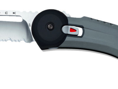 Knife 70mm Black Handle Redpoint Buck