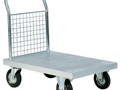 Zinc Plated Platform Truck - Single End. Platform L1000 x W700mm