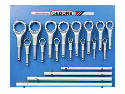 Single Ring Spanner Set 19pc 24 - 85mm Gedore