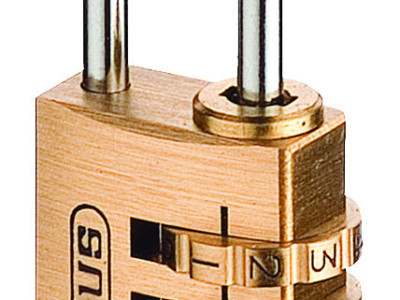 Brass Combination Padlock 4 Digit 40mm Shackle Clearance: 27mm Abus