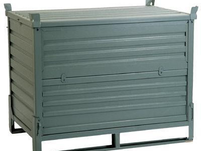 Pallet Box - Folding. Steel. H1240 x D840 x W990mm. 680 Litre Capacity