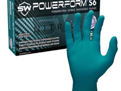 Powerform S6 Biodegradable Green Nitrile P/Free Gloves XLarge Pack 100